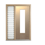 Bush Fire Range 1 Lite Timber Door – BF-1V – WS Wide Style 2040 & 2340mm – Pre-Hung