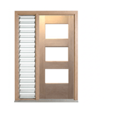 Bush Fire Range Horizontal 3 Lite Timber Door – BF-3H 2040mm – Supplied & Installed