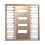 Bush Fire Range Horizontal 4 Lite Timber Door – BF-4H – WS Wide Style 2040 & 2340mm – Pre-Hung