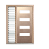 Bush Fire Range Horizontal 4 Lite Timber Door – BF-4H – WS Wide Style 2040 & 2340mm – Pre-Hung