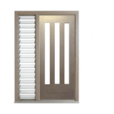 Bush Fire Range Vertical 3 Lite Timber Door – BF-3V 2040mm – Supplied & Installed