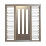 Bush Fire Range Vertical 3 Lite Timber Door – BF-3V 2040mm – Supplied & Installed