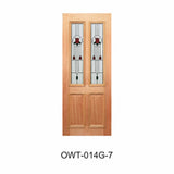 Colonial Decorative Glass Timber Door – 2ARC/BK 2340mm 40mm – Supplied & Installed