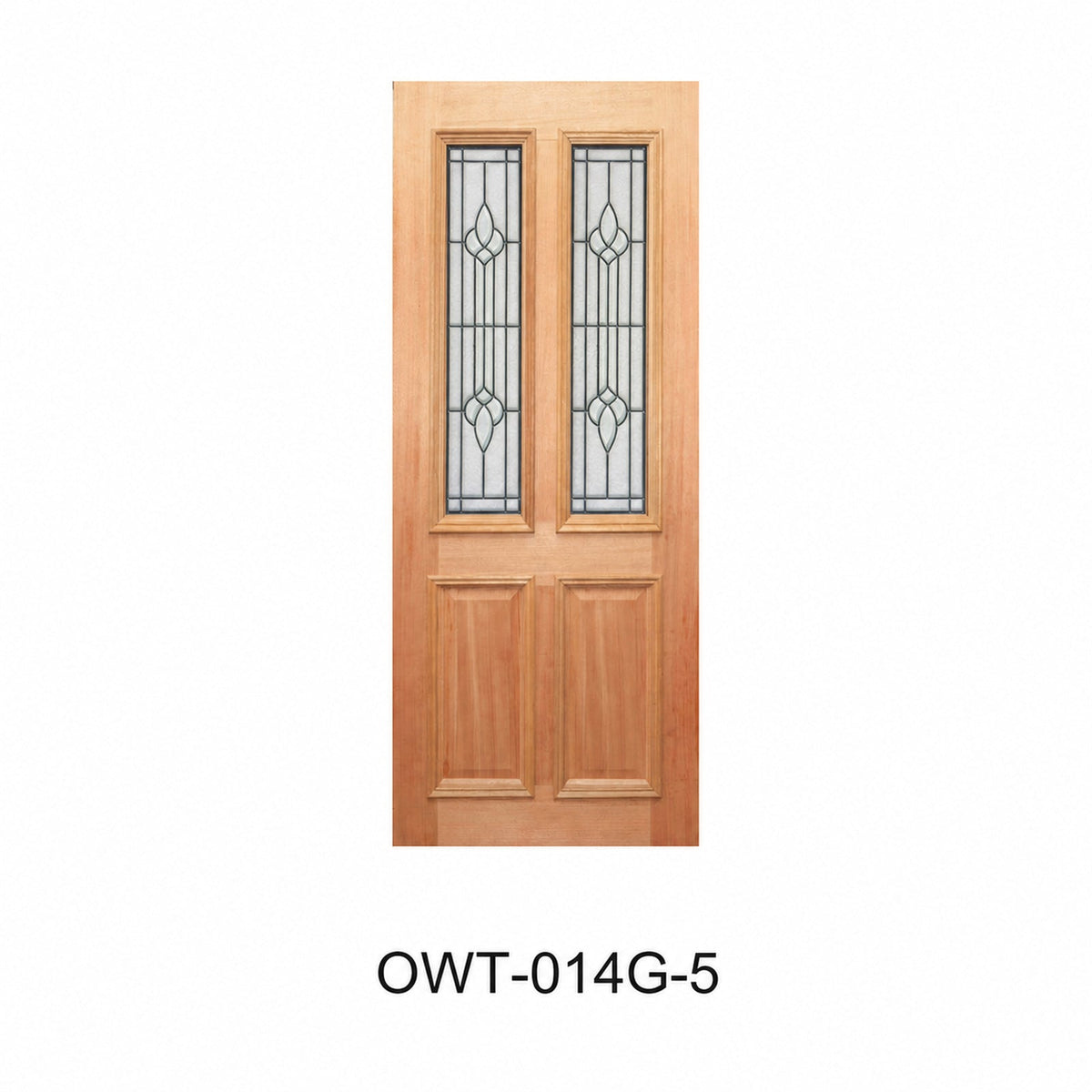 Colonial Decorative Glass Timber Door – 2TD/BK 2040mm 40mm – Supplied & Installed