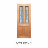 Colonial Decorative Glass Timber Door – DIA CL/BK 2040mm 40mm – Supplied & Installed