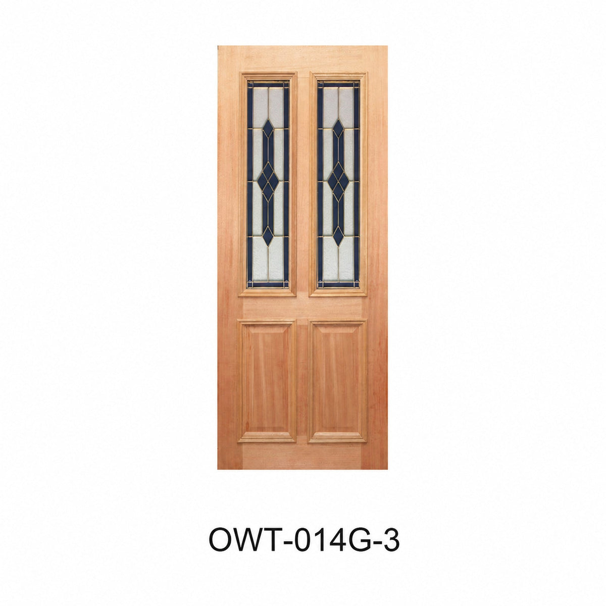 Colonial Decorative Glass Timber Door – DIA DB/CP 2040mm 40mm – Supplied & Installed