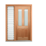 Colonial Decorative Glass Timber Door – DF/BK 2040mm 40mm – Supplied & Installed