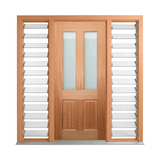 Colonial Decorative Glass Timber Door – DF/BK 2040mm 40mm – Supplied & Installed