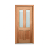 Colonial Decorative Glass Timber Door – DF/BK 2040mm 40mm – Supplied & Installed