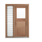Colonial Half Glass Laundry Door – GD-LAU 2040mm – Pre-Hung