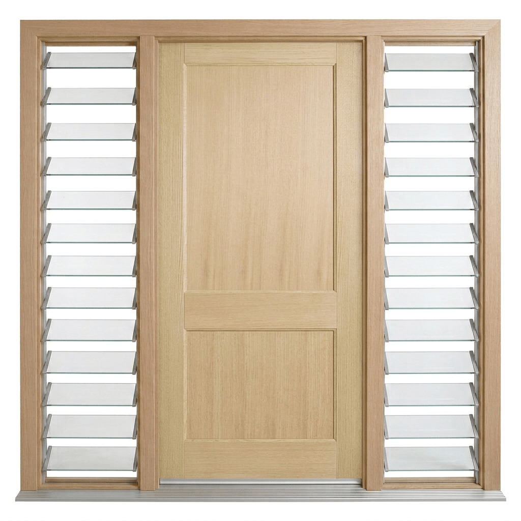 Corinthian Blonde Oak AWO 2 Door - Supplied & Installed - Just Doors QLD