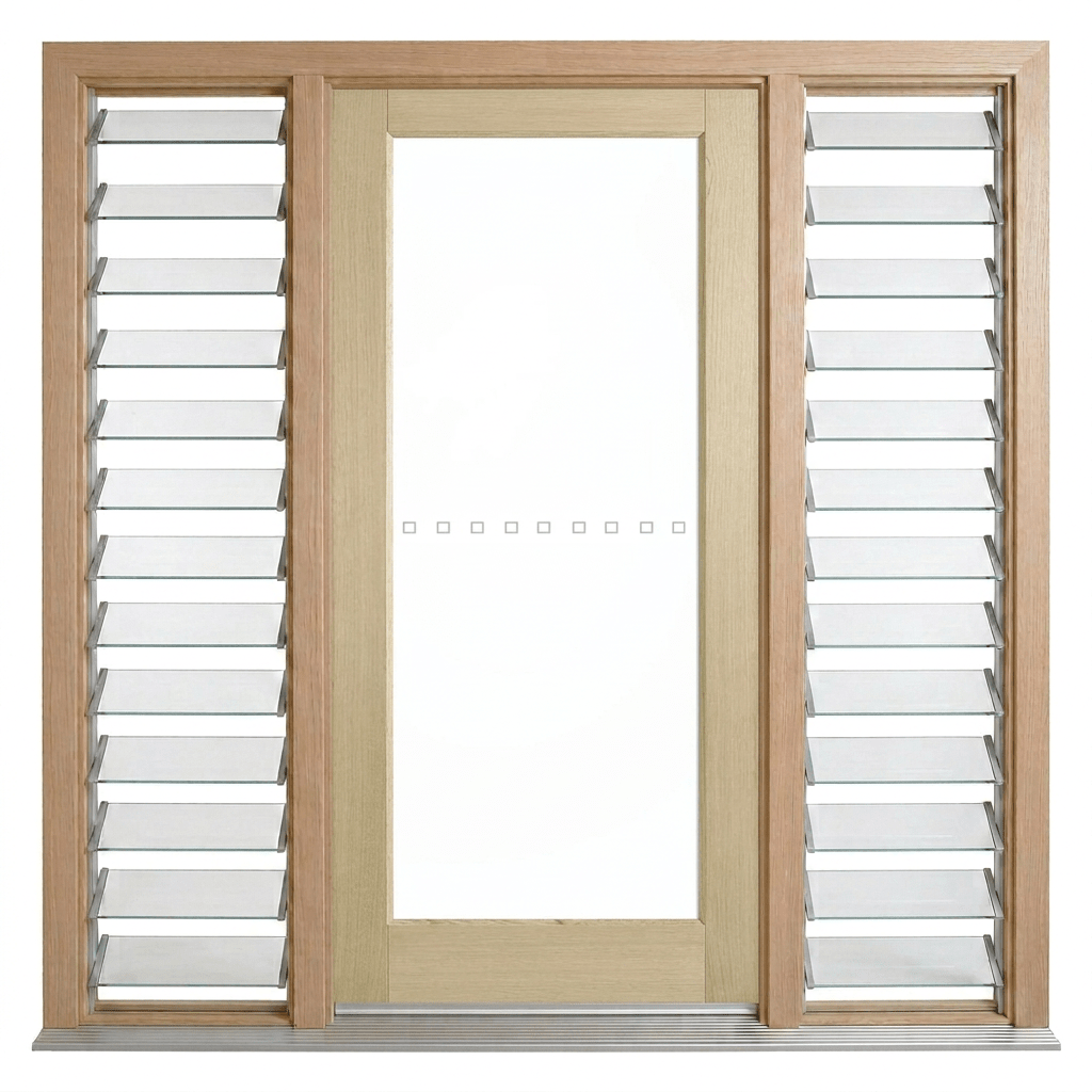 Corinthian Blonde Oak AWO 21 Door - Supplied & Installed - Just Doors QLD