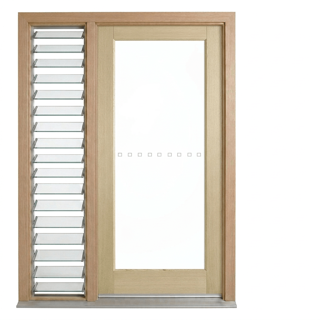 Corinthian Blonde Oak AWO 21 Door - Supplied & Installed - Just Doors QLD