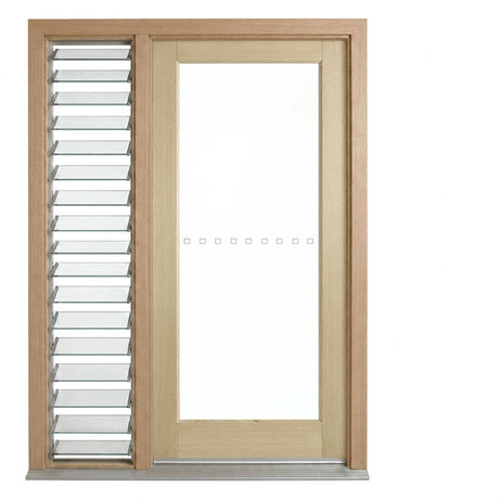 Corinthian Blonde Oak AWO 21 Door - Supplied & Installed - Just Doors QLD