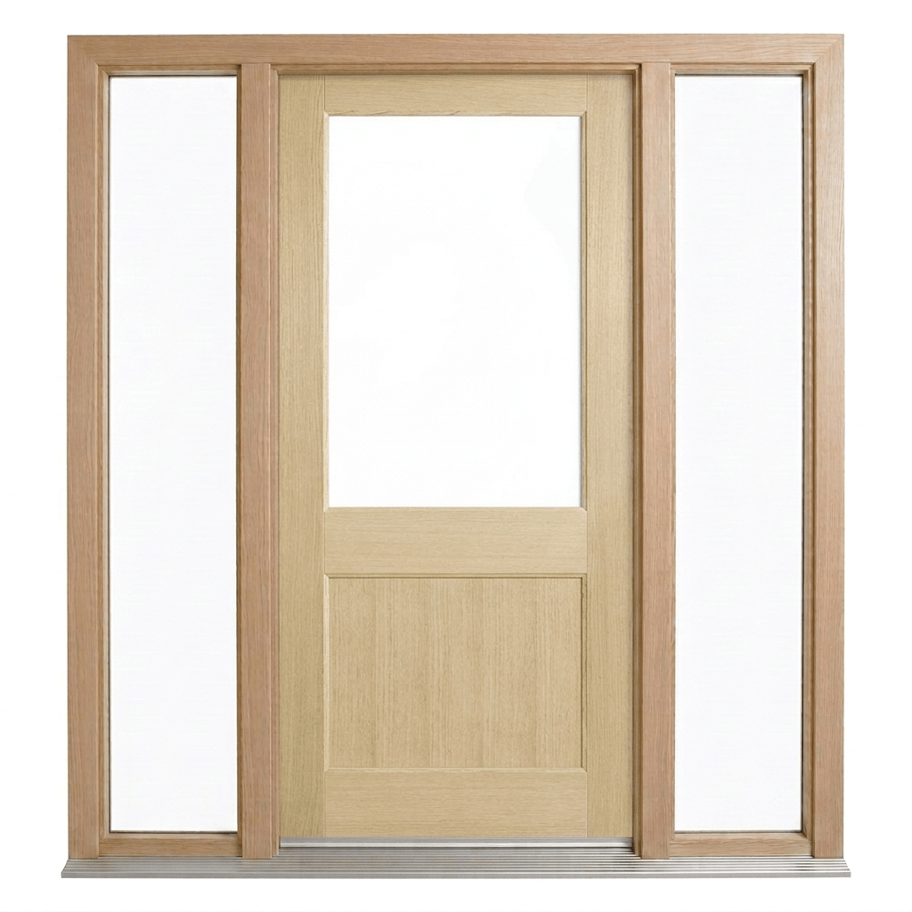 Corinthian Blonde Oak AWO 2G Door - Supplied & Installed - Just Doors QLD