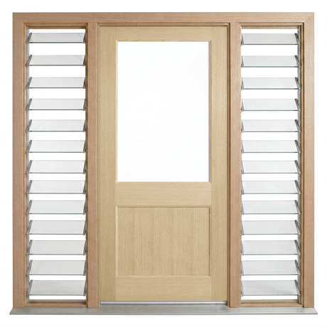 Corinthian Blonde Oak AWO 2G Door - Supplied & Installed - Just Doors QLD