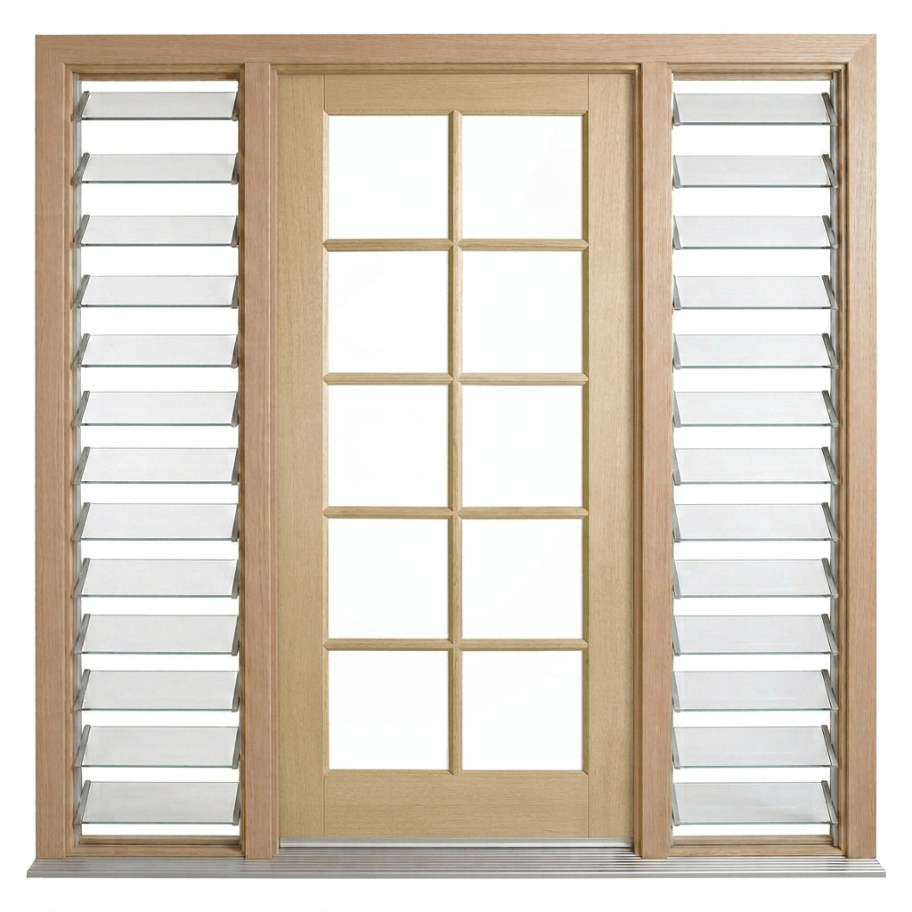 Corinthian Blonde Oak AWO 40 Door - Supplied & Installed - Just Doors QLD