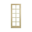 Corinthian Blonde Oak AWO 40 French 10-Lite Timber Door - Just Doors QLD