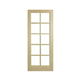 Corinthian Blonde Oak AWO 40 French 10-Lite Timber Door - Just Doors QLD