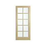 Corinthian Blonde Oak AWO 40 French 10-Lite Timber Door - Just Doors QLD