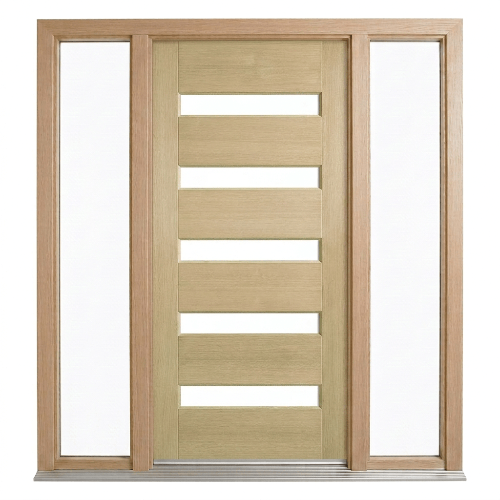 Corinthian Blonde Oak AWO 52G Door - Supplied & Installed - Just Doors QLD