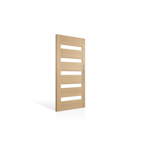Corinthian Blonde Oak AWO 52G Horizontal Glazed Timber Door - Just Doors QLD
