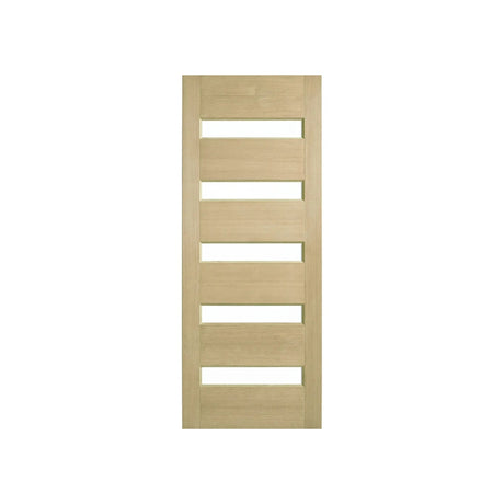 Corinthian Blonde Oak AWO 52G Horizontal Glazed Timber Door - Just Doors QLD