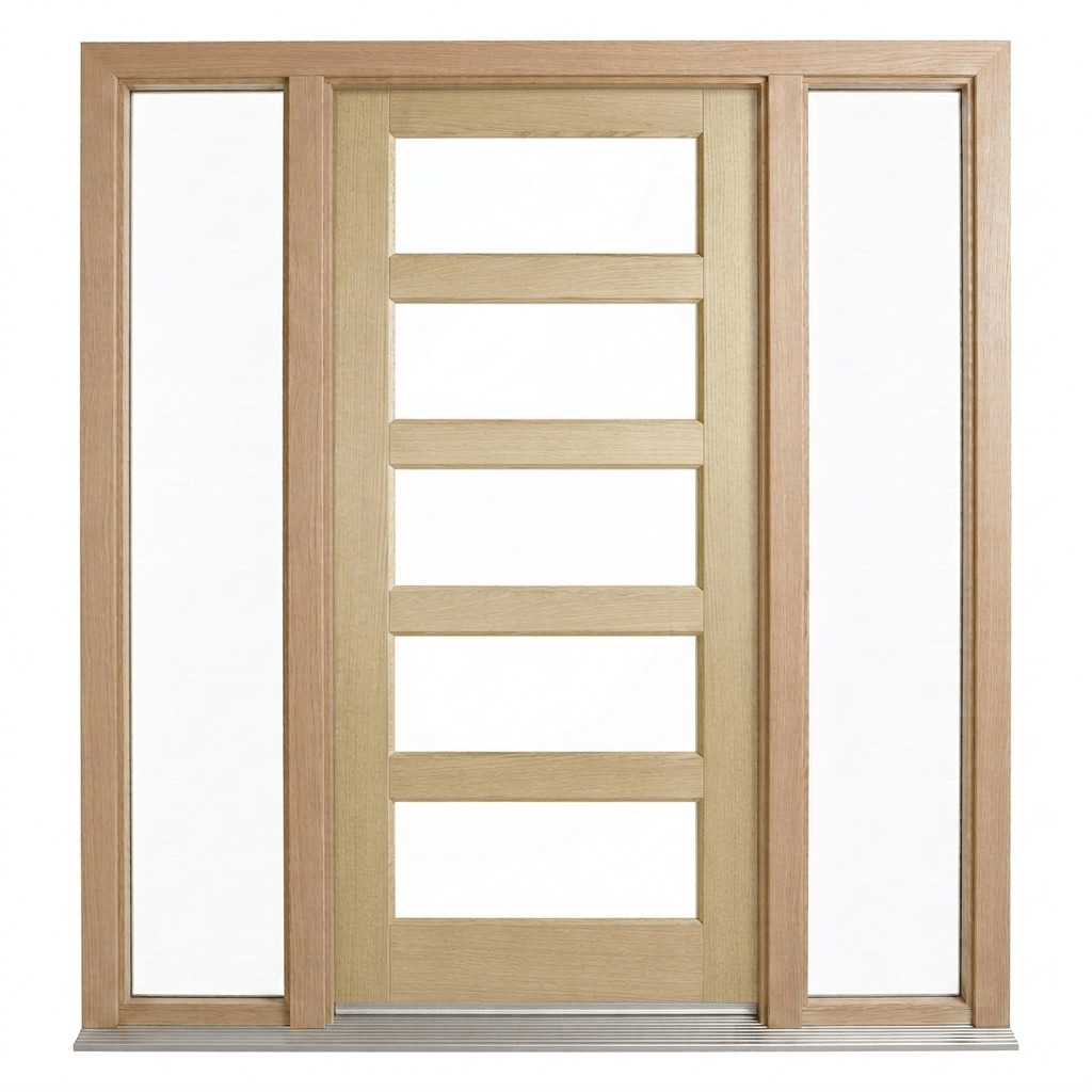 Corinthian Blonde Oak AWO 5G Door - Supplied & Installed - Just Doors QLD