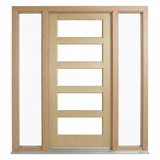 Corinthian Blonde Oak AWO 5G Door - Supplied & Installed - Just Doors QLD