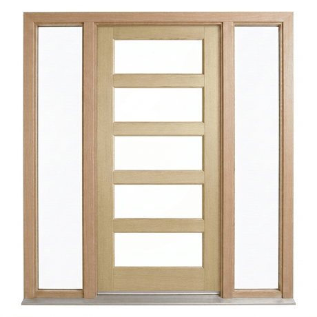 Corinthian Blonde Oak AWO 5G Door - Supplied & Installed - Just Doors QLD
