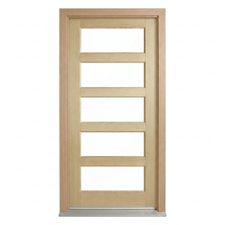 Corinthian Blonde Oak AWO 5G Door - Supplied & Installed - Just Doors QLD