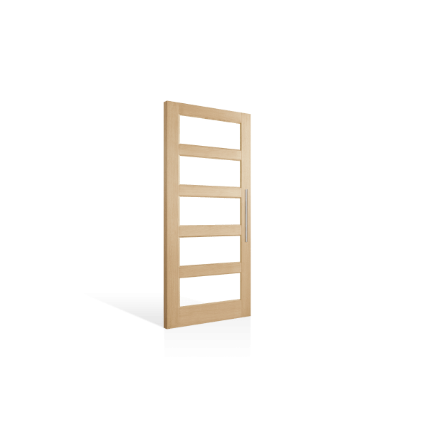 Corinthian Blonde Oak AWO 5G Horizontal Glazed Timber Door - Just Doors QLD