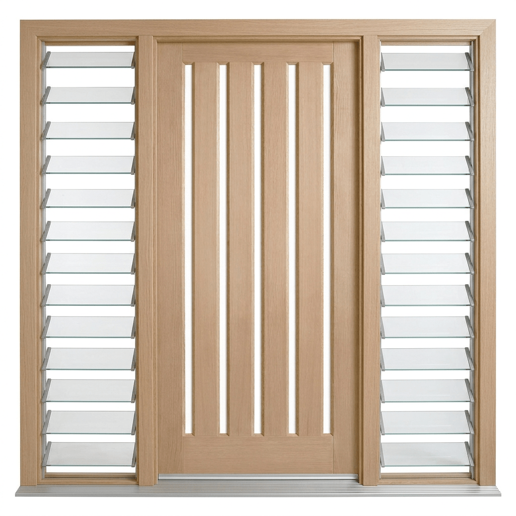 Corinthian Blonde Oak AWO 5VG Door & Frame Installation Packages – 2040mm and 2340mm - Just Doors QLD