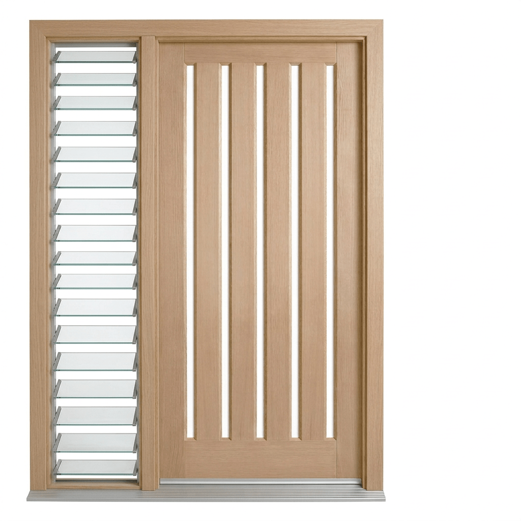 Corinthian Blonde Oak AWO 5VG Door & Frame Installation Packages – 2040mm and 2340mm - Just Doors QLD