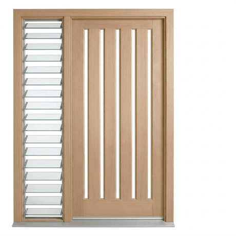 Corinthian Blonde Oak AWO 5VG Door & Frame Installation Packages – 2040mm and 2340mm - Just Doors QLD