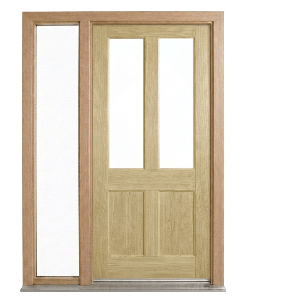 Corinthian Blonde Oak AWO 7G Door - Supplied & Installed - Just Doors QLD