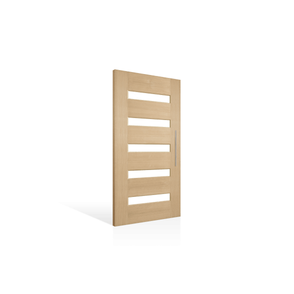 Corinthian Blonde Oak AWOWS 52G Horizontal Glazed Timber Door - Just Doors QLD