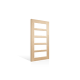 Corinthian Blonde Oak AWOWS 5G Horizontal Glazed Timber Door - Just Doors QLD