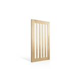 Corinthian Blonde Oak AWOWS 5VG Vertical Glazed Timber Door - Just Doors QLD