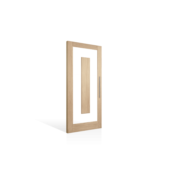 Corinthian Lumina White Oak ALUM 1 Entrance Door - Just Doors QLD