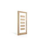 Corinthian Lumina White Oak ALUM 5 Entrance Door - Just Doors QLD