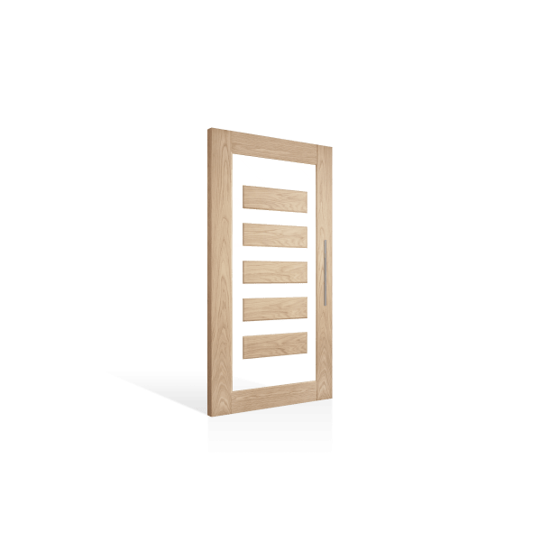 Corinthian Lumina White Oak ALUMWS 5 Entrance Door - Just Doors QLD