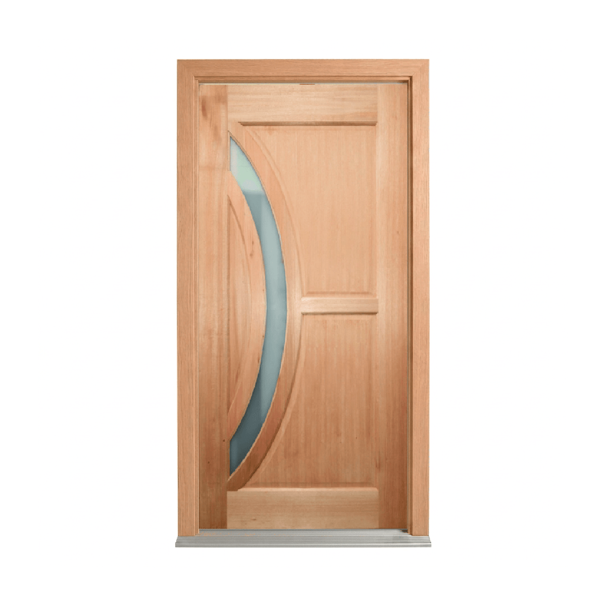 Crescent Glass Timber Door 2040mm – Supplied & Installed