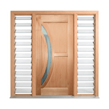 Crescent Glass Timber Door 2040mm – Supplied & Installed