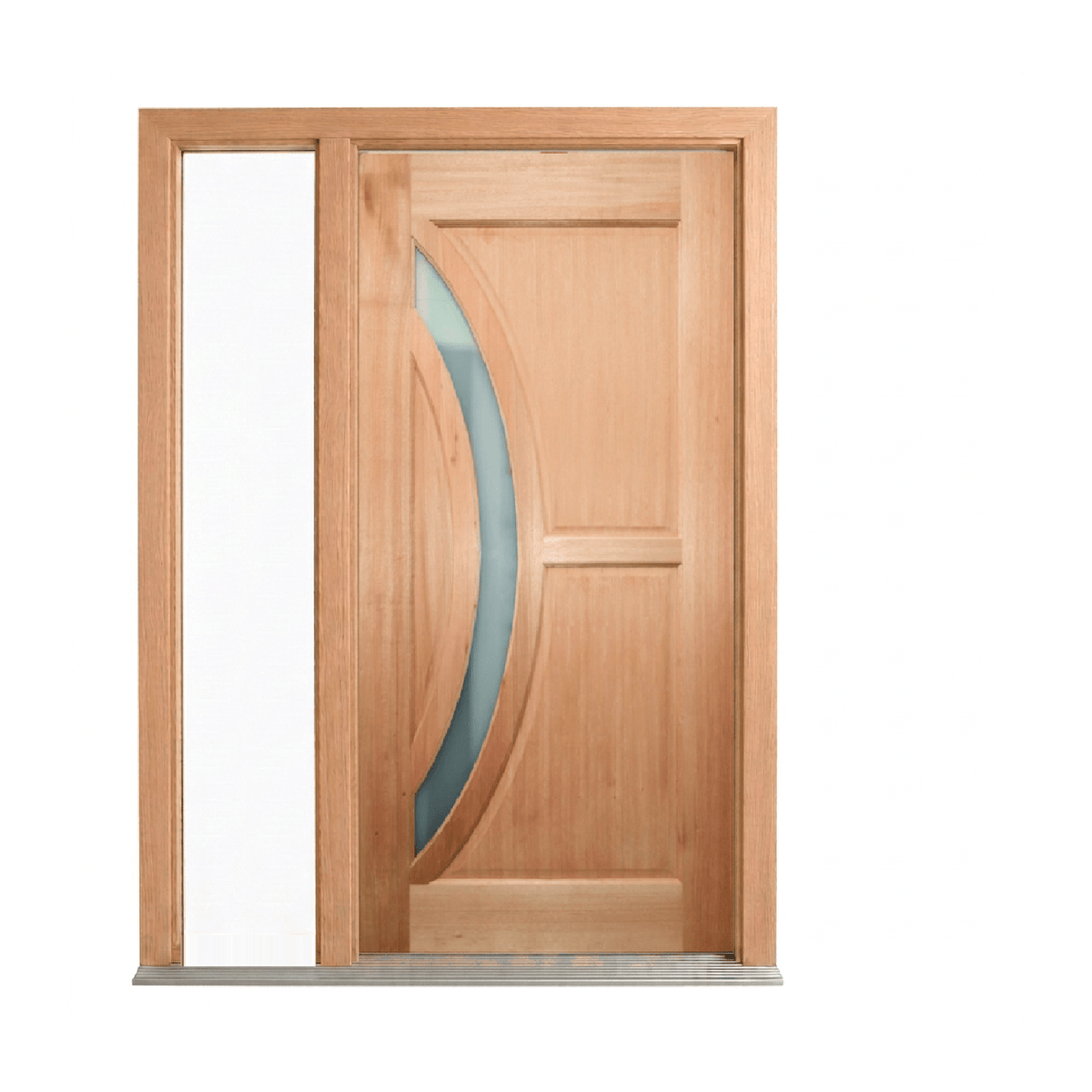 Crescent Glass Timber Door 2040mm – Supplied & Installed