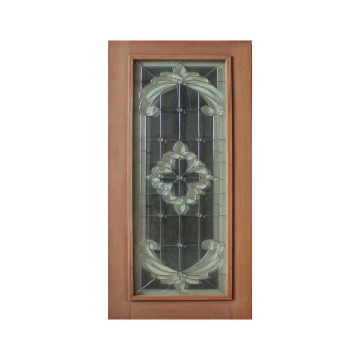 Grey Flower Triple Glazed Leadlight Door – TG-Grey Flower — original catalogue image