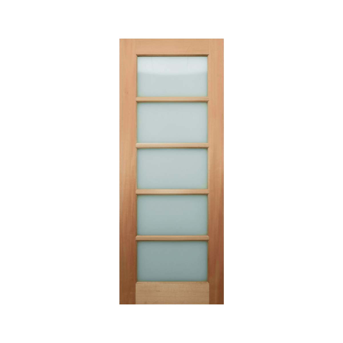 Five-Lite Horizontal Glass Timber Door – Supply Only - Just Doors QLD