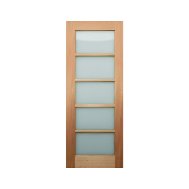 Five-Lite Horizontal Glass Timber Door – Supply Only - Just Doors QLD