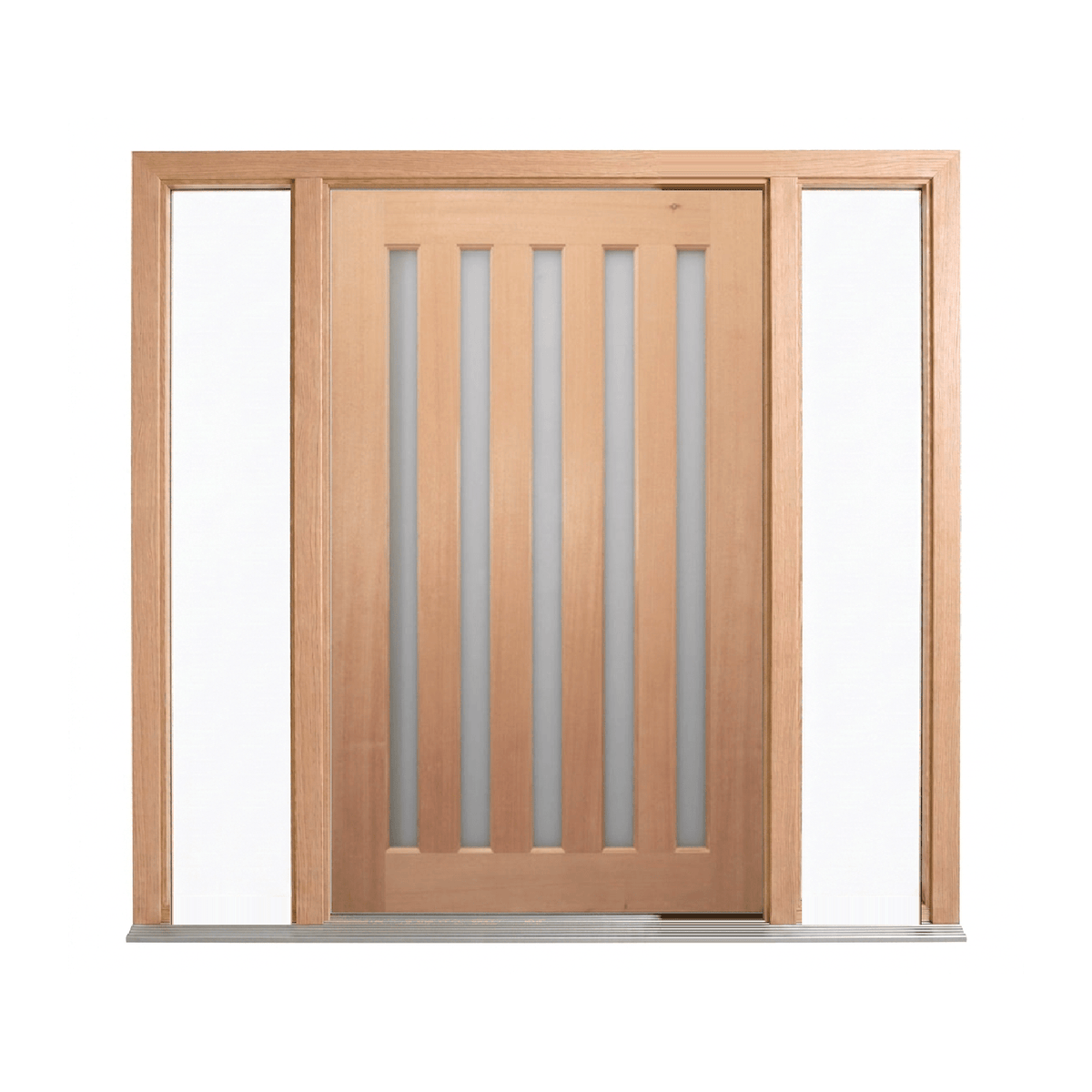 Five-Lite Vertical Glass Timber Door 2340mm – Pre-Hung - Just Doors QLD