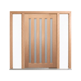 Five-Lite Vertical Glass Timber Door 2340mm – Pre-Hung - Just Doors QLD